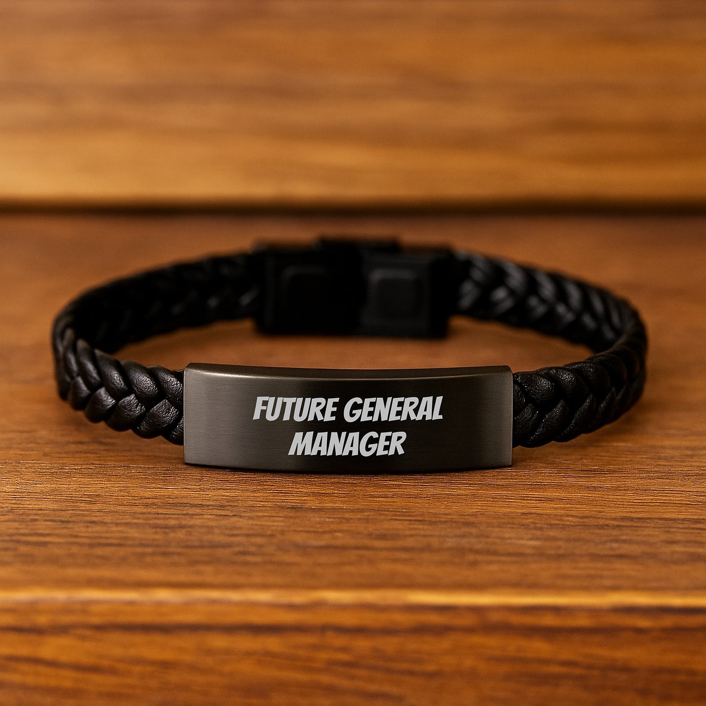 Funny Future General Manager Gifts from Family - Interlaced Leather Birthday Unique Gift for Men, Women, or Coworkers with Inspirational Quote - Image 2