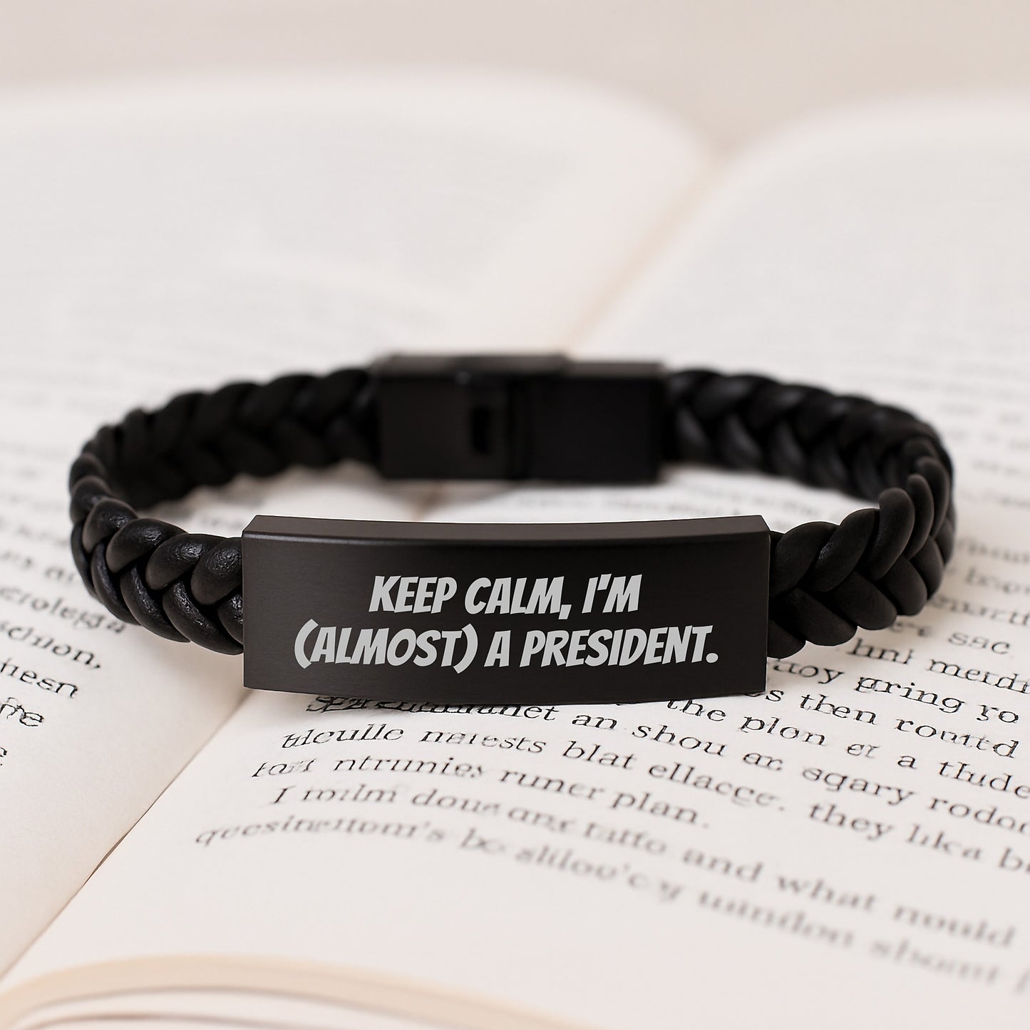 Funny President Interlaced Leather Bracelet Gift - Christmas Unique Gifts from Friends for Men - Image 3