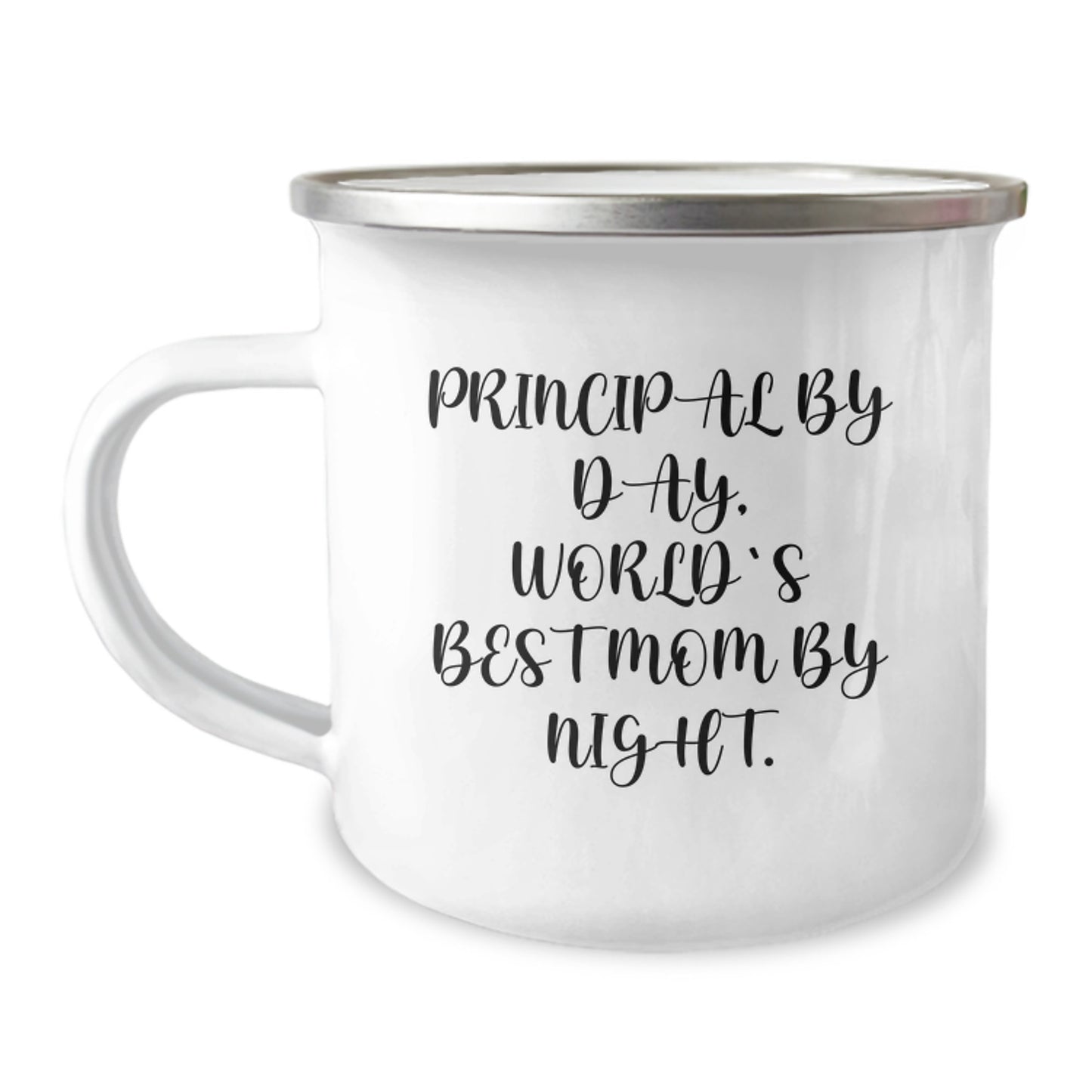 Principal By Day, World's Best Mom By Night. Funny Camping Mug for Graduation Gifts from Family to Principal - Image 1