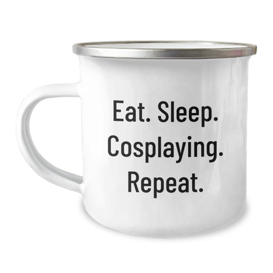 Cosplaying Gifts for Men, Funny Camping Mug, Eat. Sleep. Cosplaying. Repeat., Graduation Gifts from Friends - Image 1