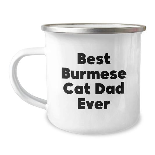 Funny Burmese Cat Dad Camping Mug Gifts from Men to Friends for Graduation Unique - Image 1