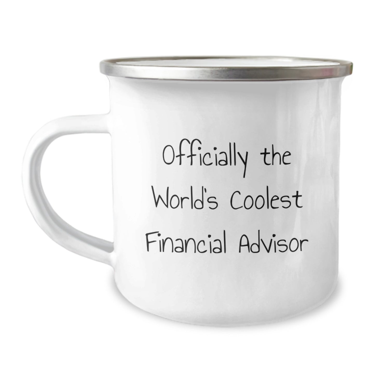 Funny Financial Advisor Gifts from Men, Christmas Unique Gifts for Financial Advisors, Coolest Camping Mug - 'Officially The World's Coolest Financial Advisor' - Image 1