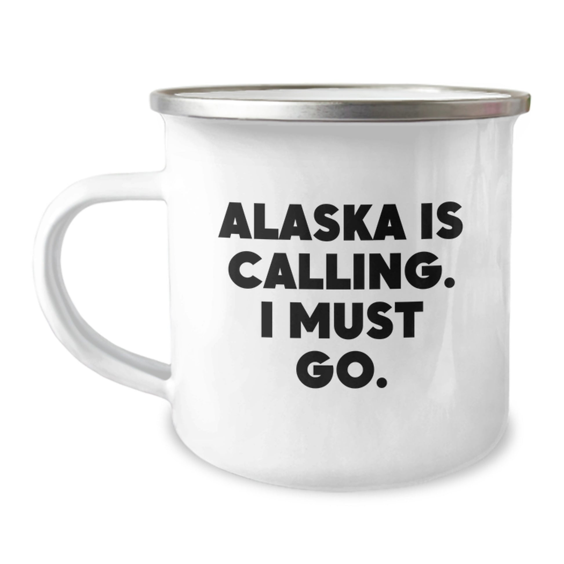 Alaska Gifts for Men - Funny Camping Mug with 'Alaska Is Calling. I Must Go.' Quote, Birthday Unique Gifts from Friends - Image 1