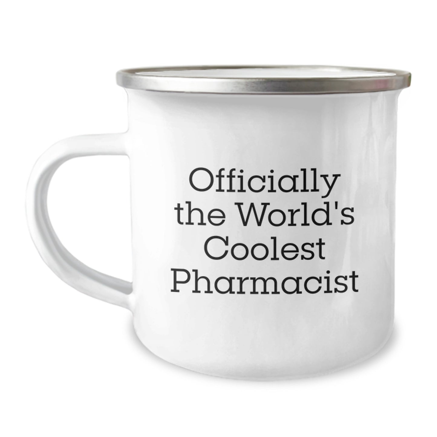 Funny Gifts from Friends for the Officially The World's Coolest Pharmacist Camping Mug - Christmas Unique Gifts for Men or Women Pharmacists - Image 1