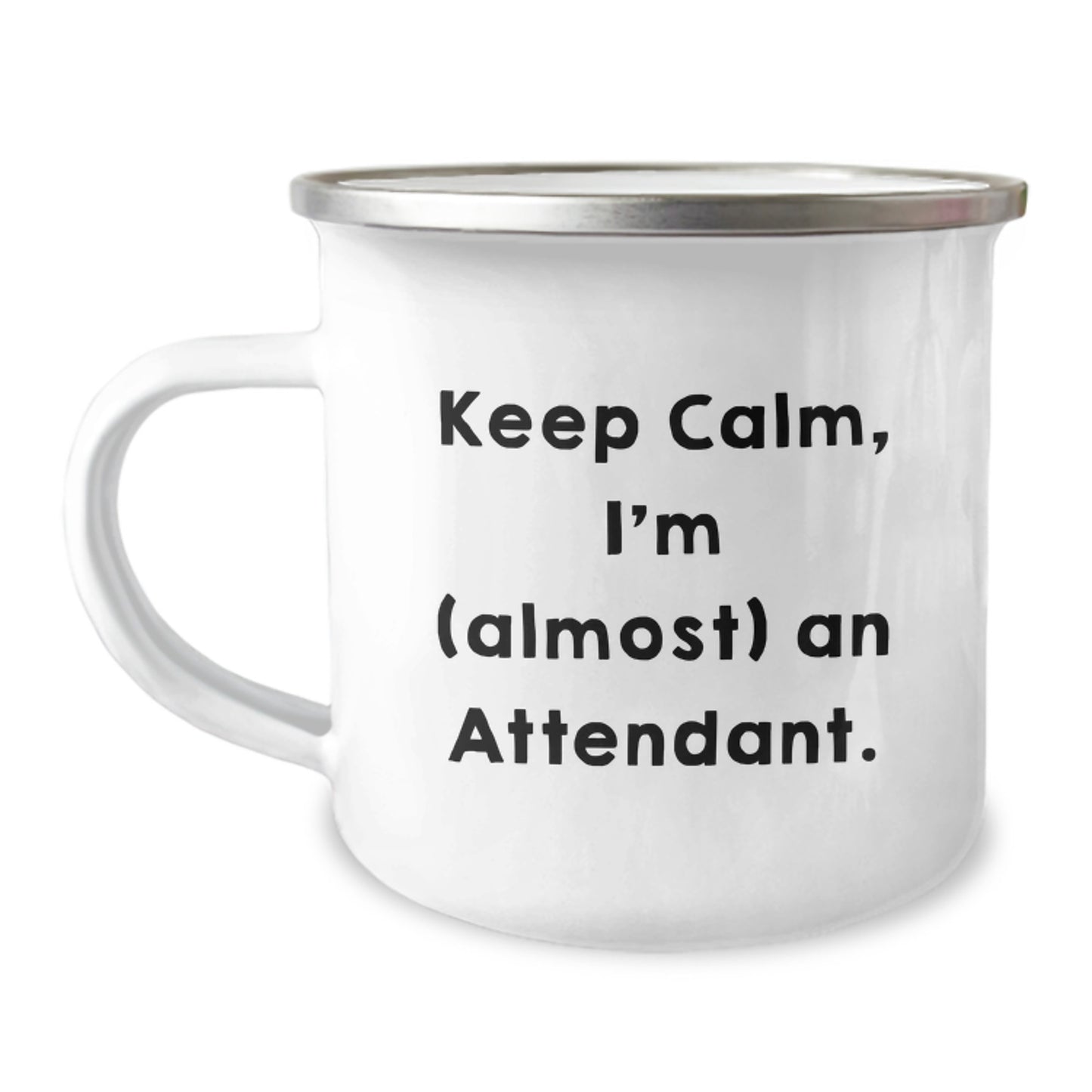 Funny Attendant Gifts from Friends, Gifts for Attendant Men, Keep Calm and Camping Mug, Birthday Unique Gifts - Image 1