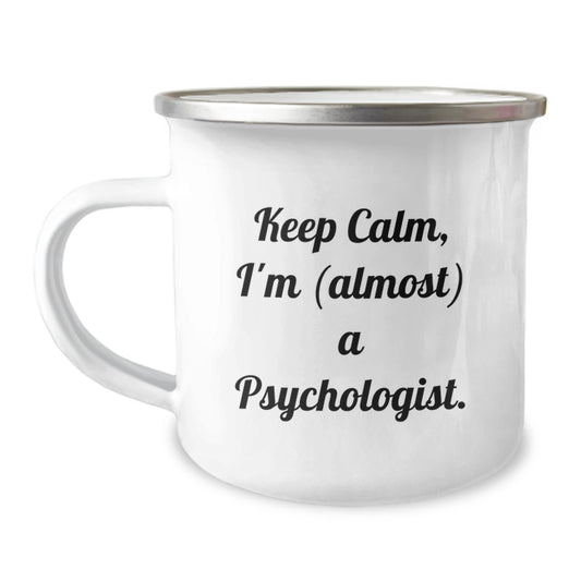 Funny Psychologist Gifts, Keep Calm I'm (almost) A Psychologist Christmas Unique Presents for Psychologist Friends - Image 1
