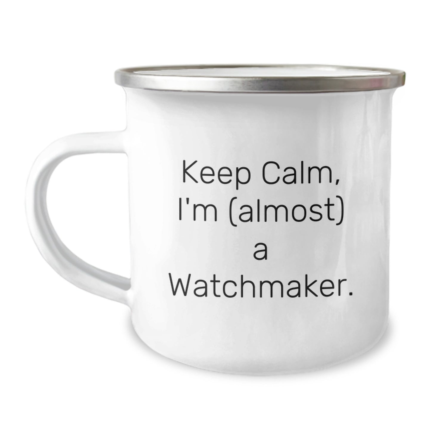 Funny Watchmaker Gifts for Men from Friends - Keep Calm I'm (almost) A Watchmaker Christmas Unique Mugs - Image 1