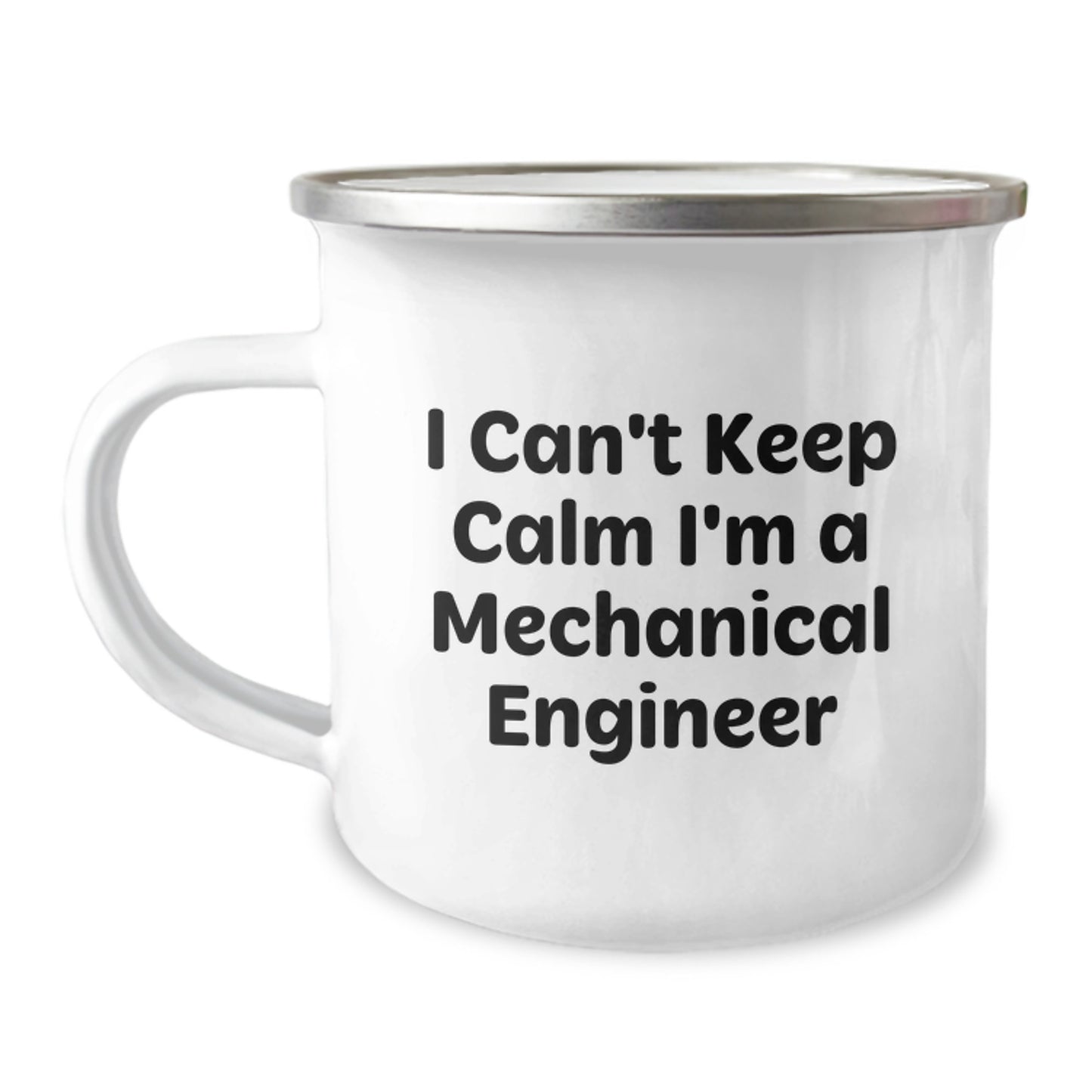 Cute Funny Mechanical Engineer Gifts from Friends for Birthday Unique Camping Mugs, I Can't Keep Calm I'm A Mechanical Engineer, 12 oz Stainless Steel with Enamel Finish - Image 1