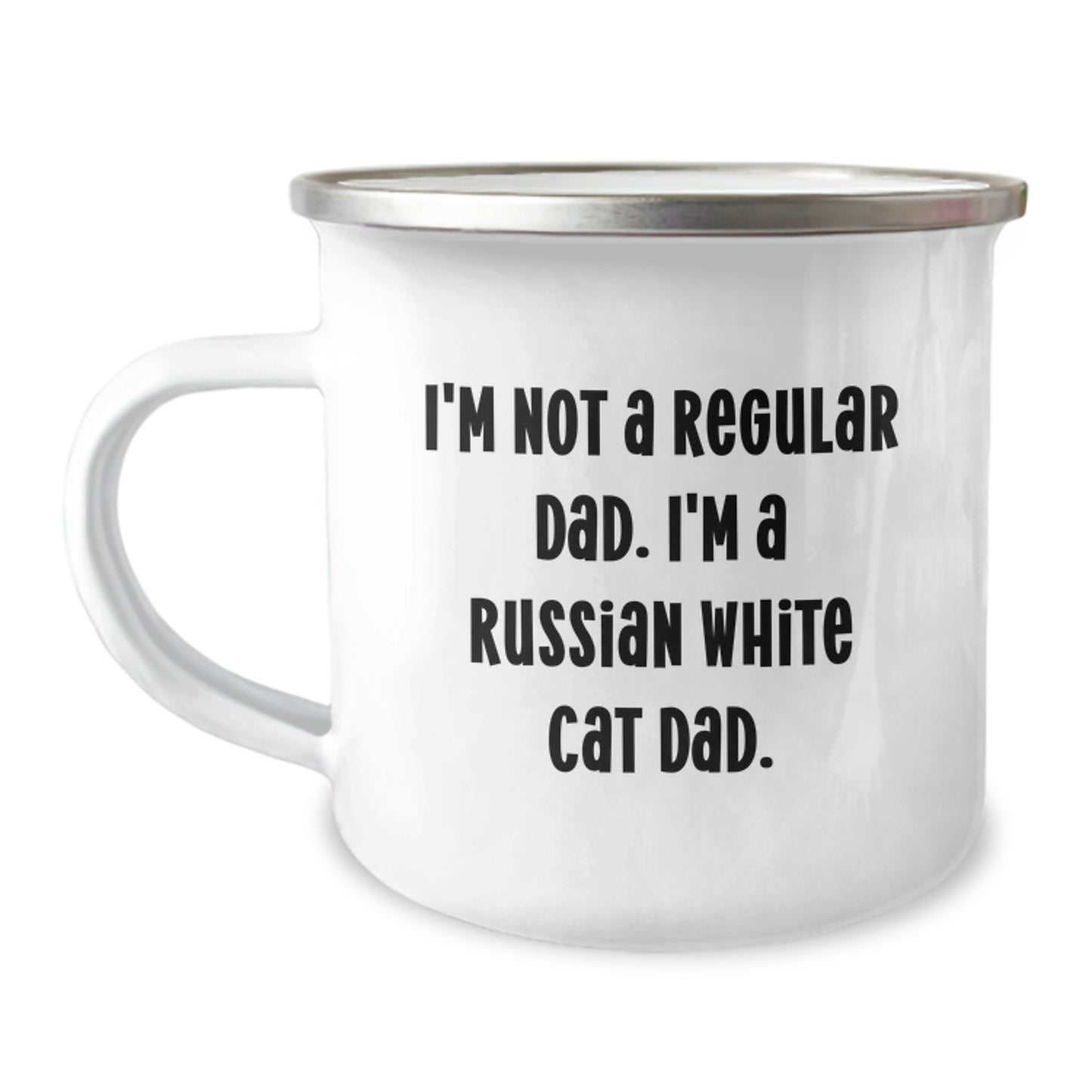 Funny Russian White Cat Dad Gifts from Men for Friends and Family Unique Christmas Unique Mugs - Image 1