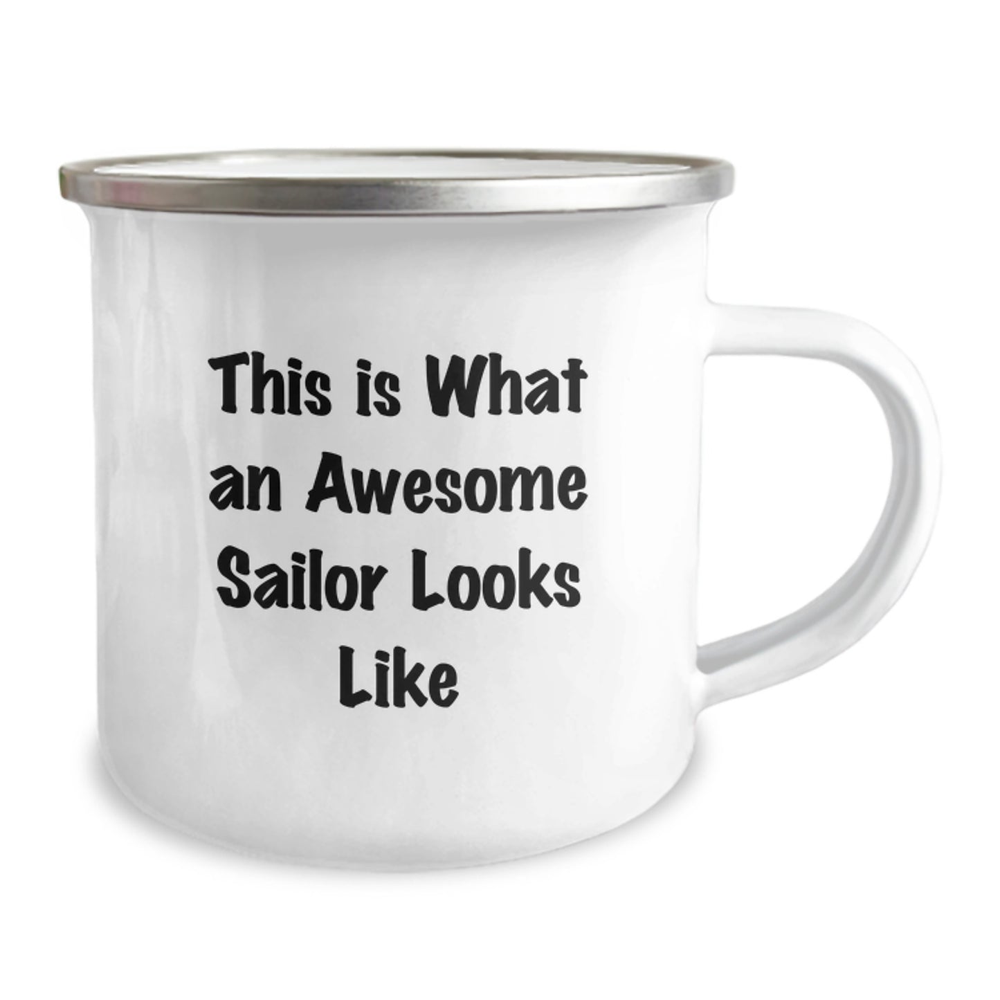 Sailor Gifts from Men to Awesome Sailor Friends - This Is What An Awesome Sailor Looks Like, 12 oz Camping Mug for Graduation Unique Gifts - Image 2