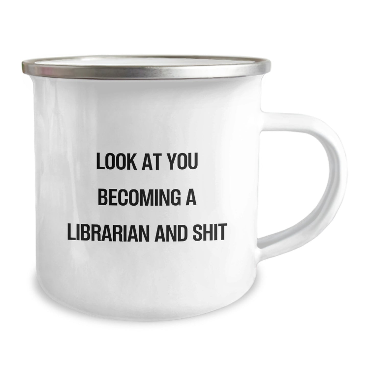 Funny Librarian Gifts from Friends - 'Look At You Becoming A Librarian And Shit' Quote on Birthday Unique Gifts for Librarian - Image 2