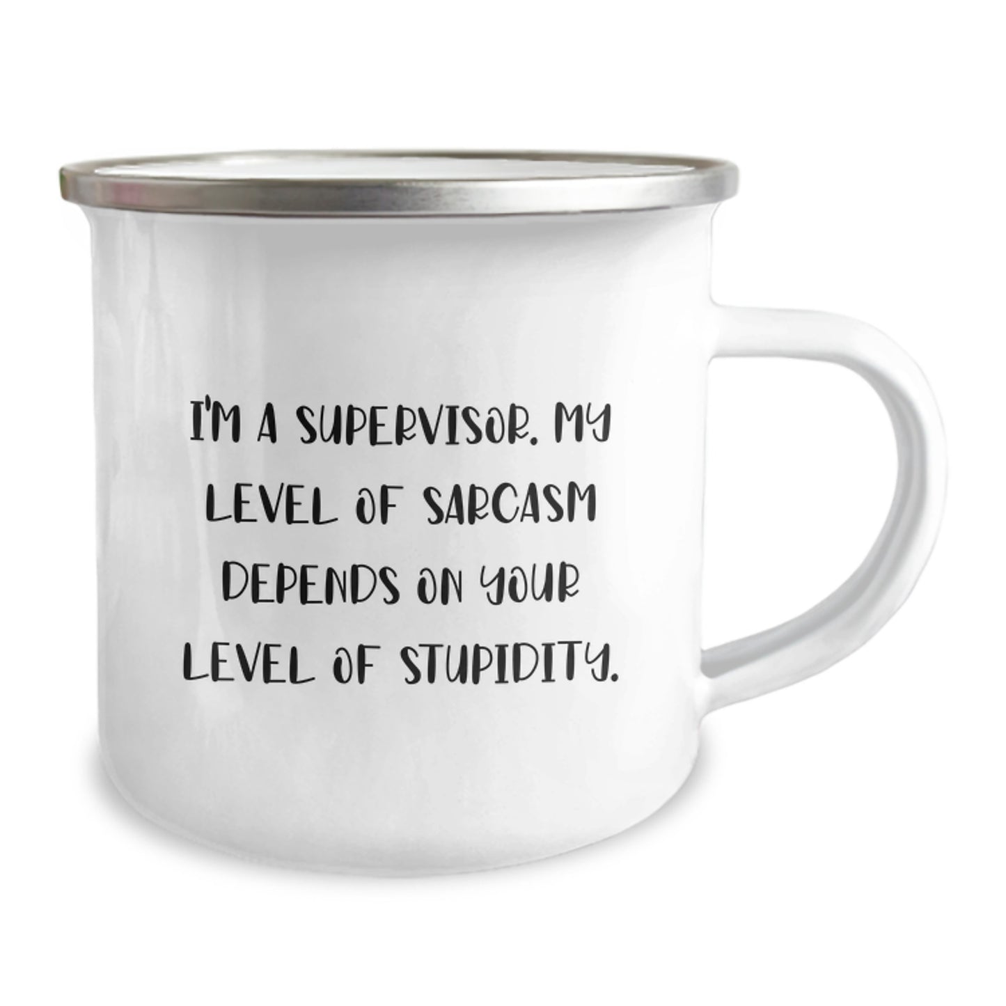 Funny Gifts from Men for Supervisor Christmas Unique Mugs I'm A Supervisor My Level Of Sarcasm Depends On Your Level Of Stupidity - Image 2
