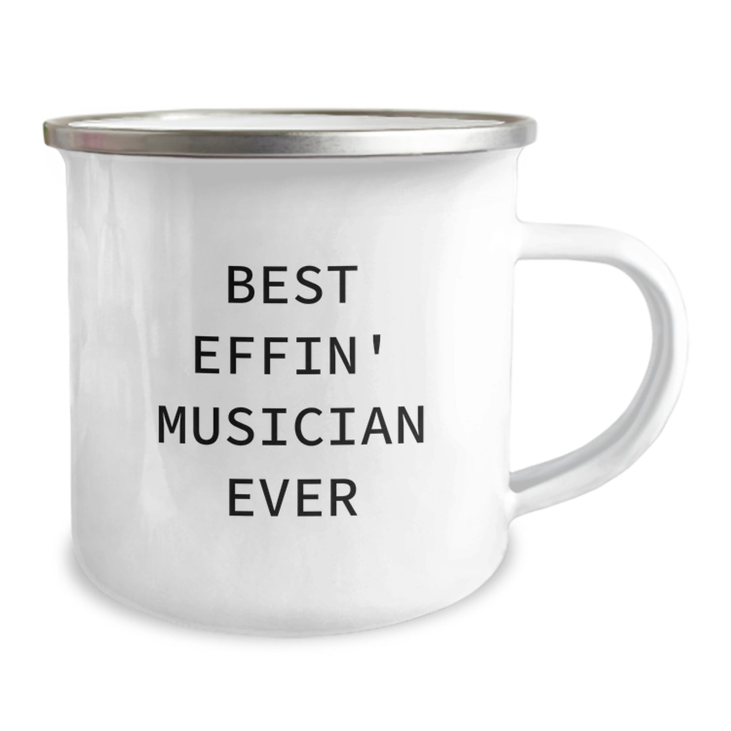 Funny Musician Gifts from Friends - Best Effin' Musician Ever Camping Mug for Graduation - Image 2