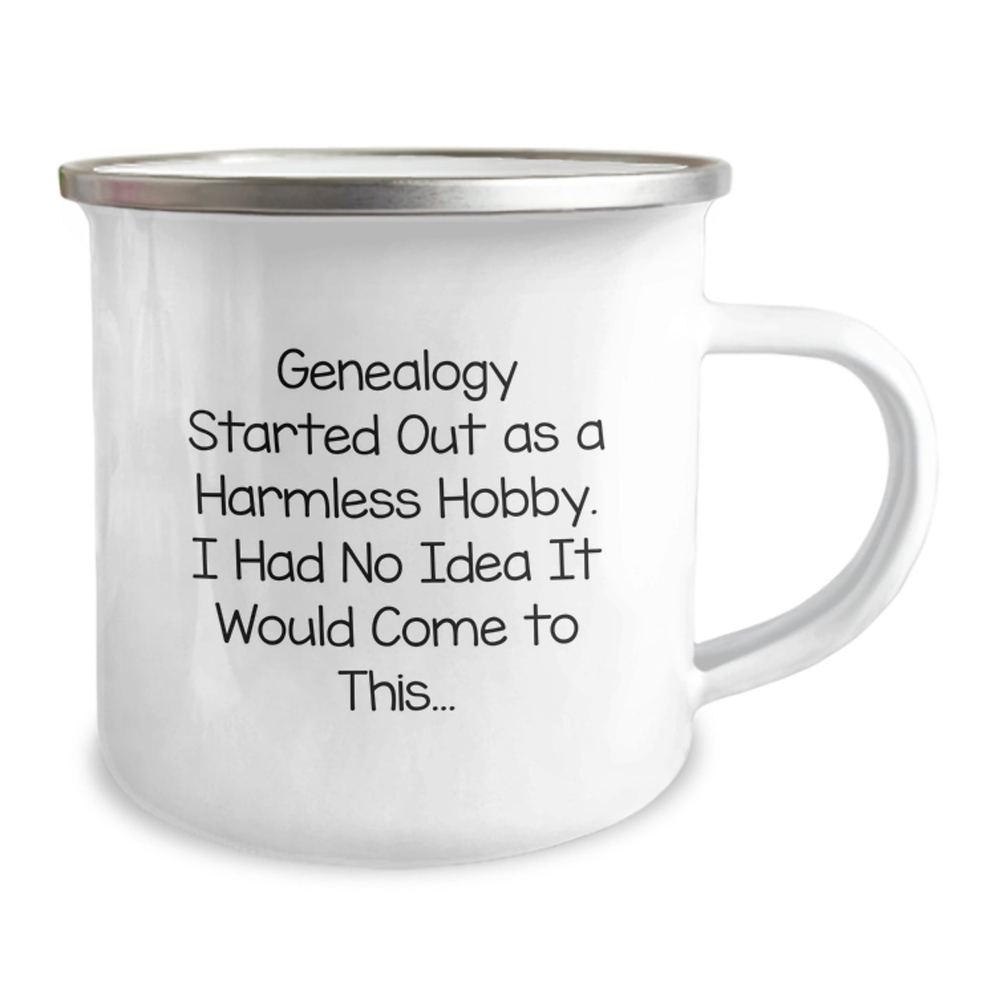Gifts from Family for Genealogy Lovers, Funny Genealogy Started Out As A Harmless Hobby Camping Mug for Christmas Unique Gifts - Image 2