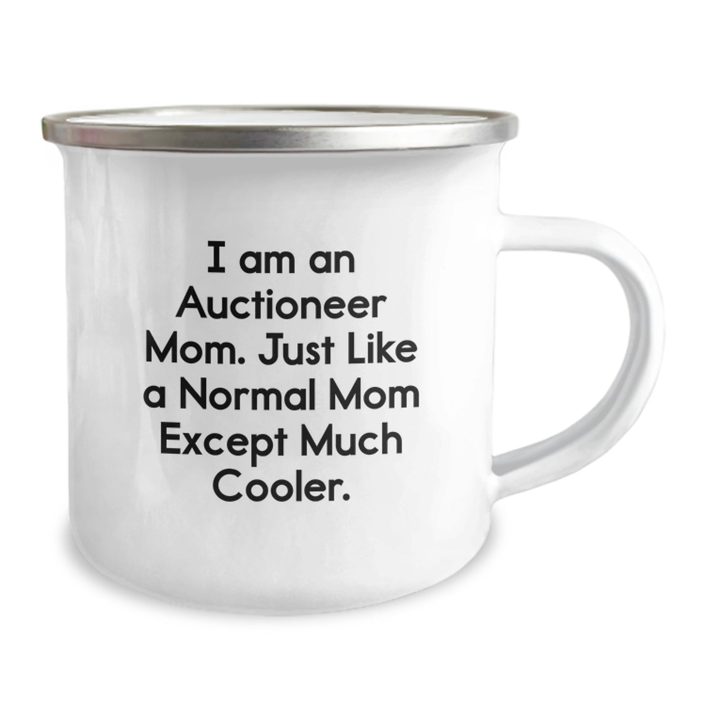 Auctioneer Mom's Camping Mug, Funny Quote Gifts from Mom to Auctioneer Grad, Unique Camping Mugs for Men, Funny Mother's Day Unique Gifts for Dad's Auctioneer Friends - Image 2