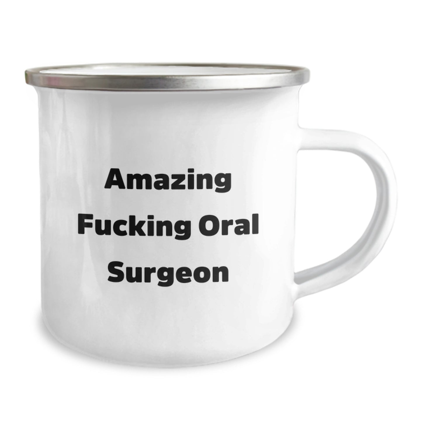 Funny Oral Surgeon Gifts for Graduation, 'Amazing F--king Oral Surgeon' Quote on Camping Mug, Gifts from Friends to Oral Surgeon - Image 2
