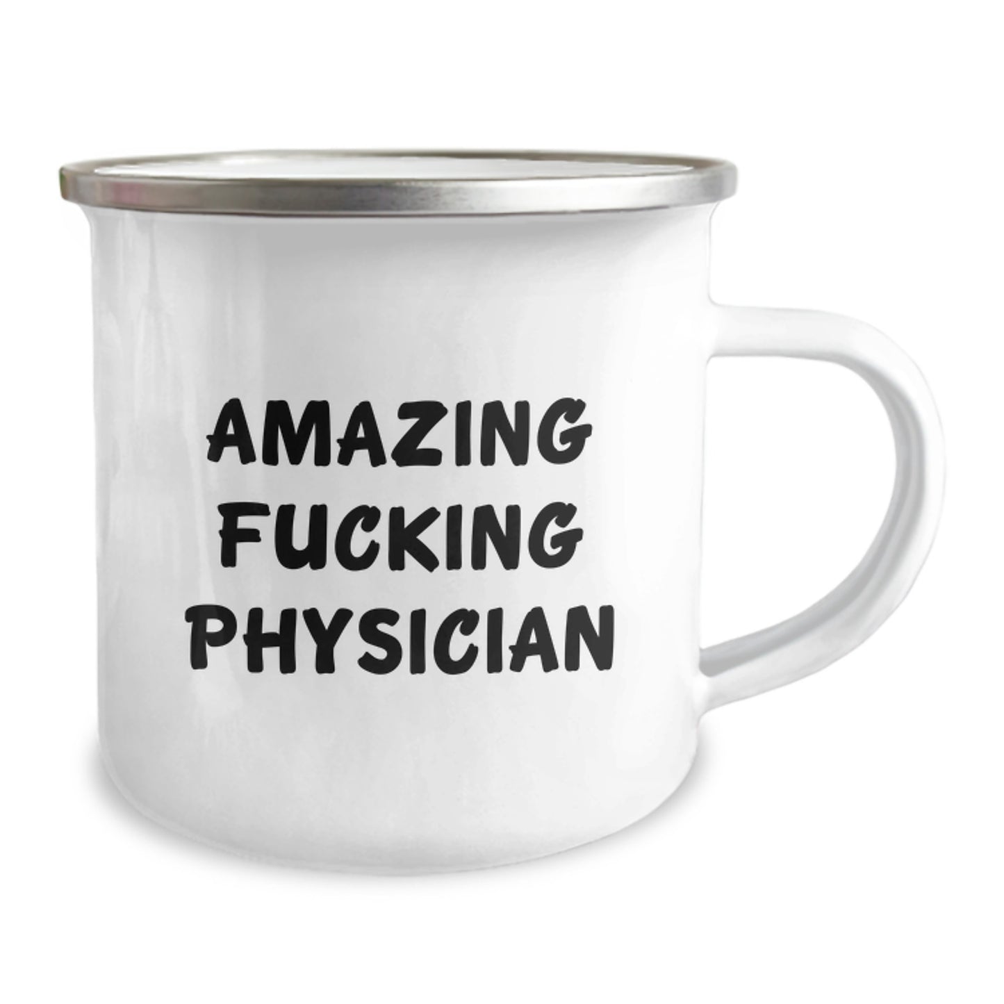 Amazing F--king Physician Funny Camping Mug for Physician Birthday Unique Gift from Family - Image 2
