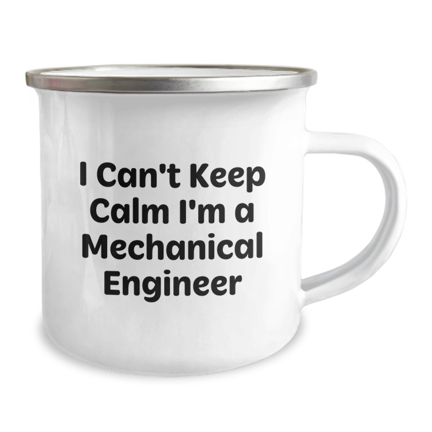 Cute Funny Mechanical Engineer Gifts from Friends for Birthday Unique Camping Mugs, I Can't Keep Calm I'm A Mechanical Engineer, 12 oz Stainless Steel with Enamel Finish - Image 2