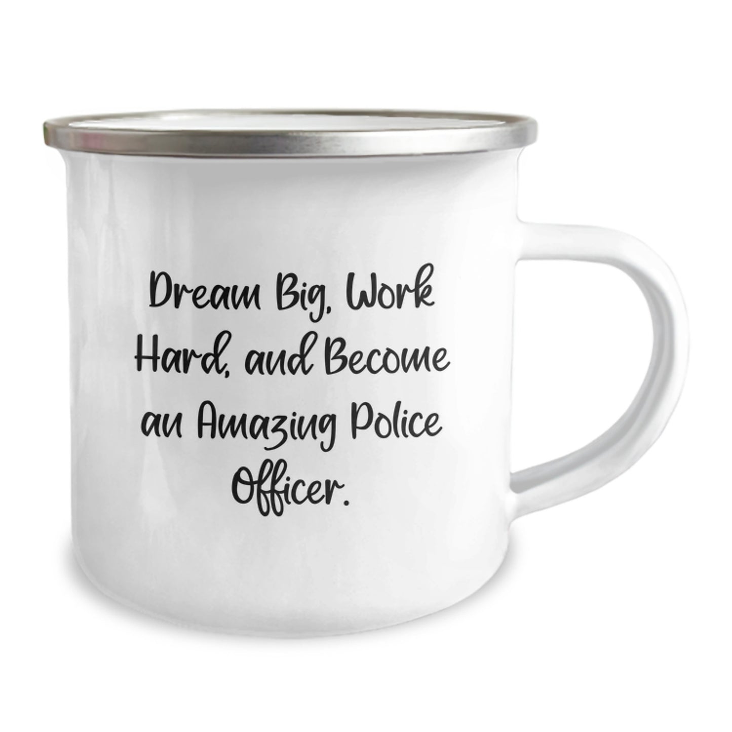 Inspiring Police Officer Gifts, Funny Quote Birthday Mug for Friends, Coworkers or Family - 'Dream Big, Work Hard, And Become An Amazing Police Officer.' - Image 2