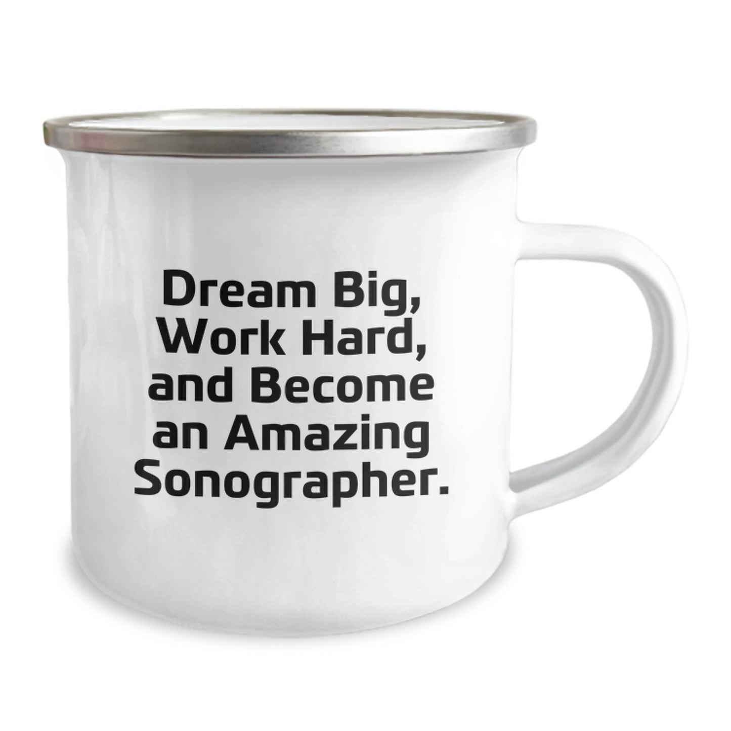 Funny Sonographer Gifts for Men, Inspirational Camping Mug, Christmas Unique Gifts from Friends or Family - 'Dream Big, Work Hard, And Become An Amazing Sonographer.' - Image 2