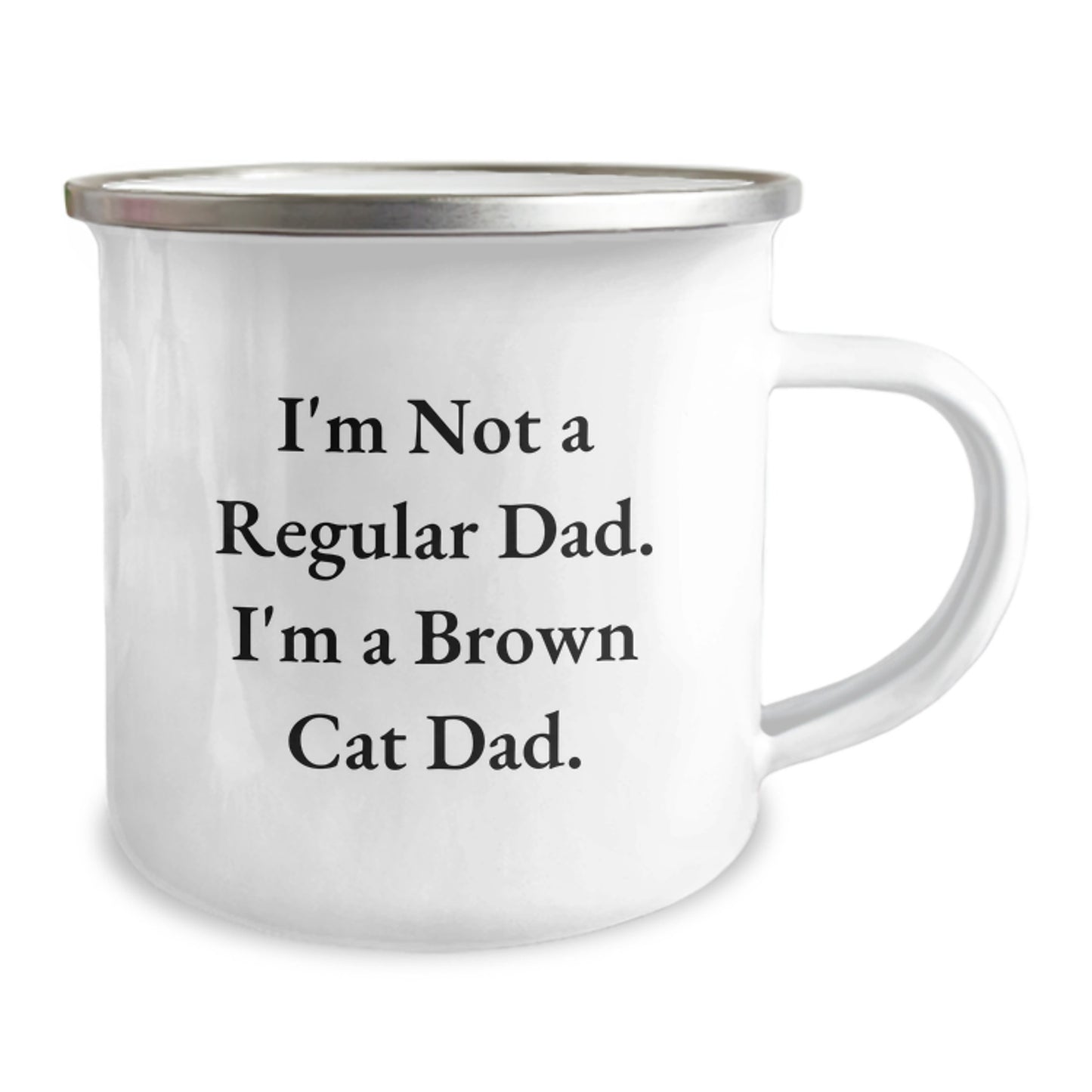 Funny Brown Cat Dad Gifts for Men, Unique Camping Mug for Christmas Unique Gifts from Dad to Brown Cat Lover - Image 2