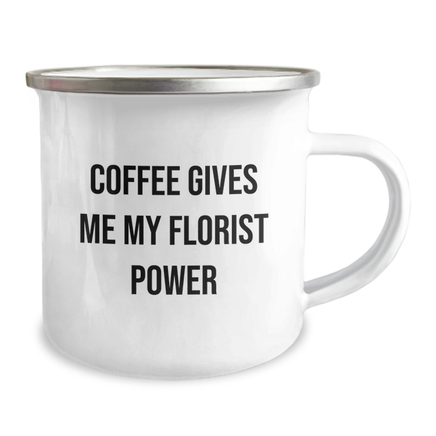 Funny Florist Gifts for Birthday, Coffee Lovers, Camping Mug with Florist Power Quote, Gifts from Friends, Gifts for Florist - Image 2