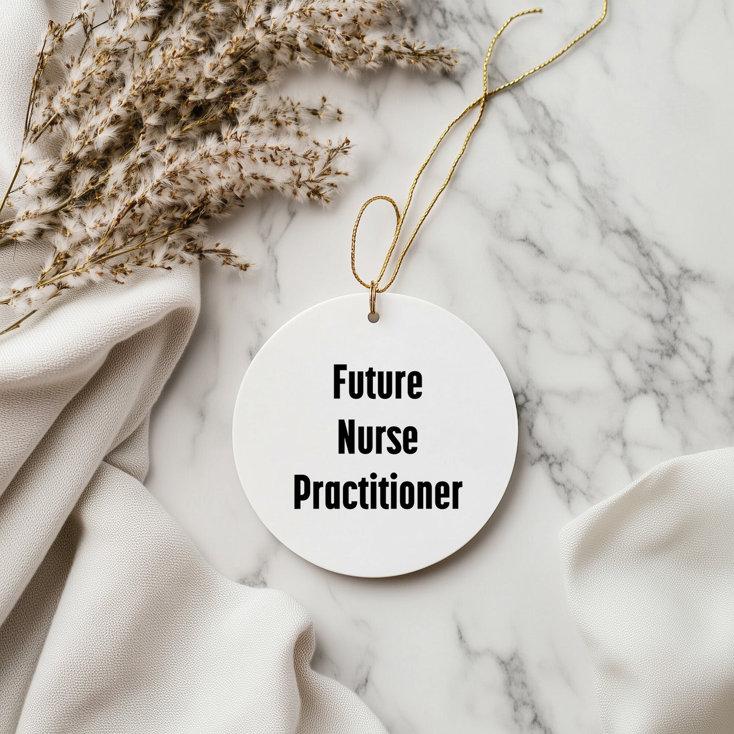 Funny Future Nurse Practitioner Christmas Circle Ornament Gifts
