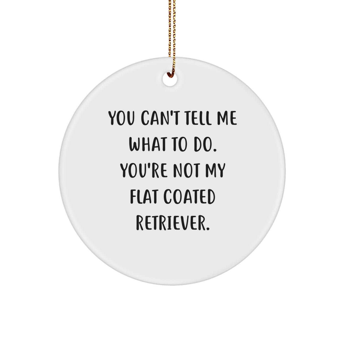 Funny Flat Coated Retriever Dog Gifts for Men, Women, Friends, and Family - Circle Ornament with Inspirational Quote, Perfect Christmas Unique Gifts from the Heart