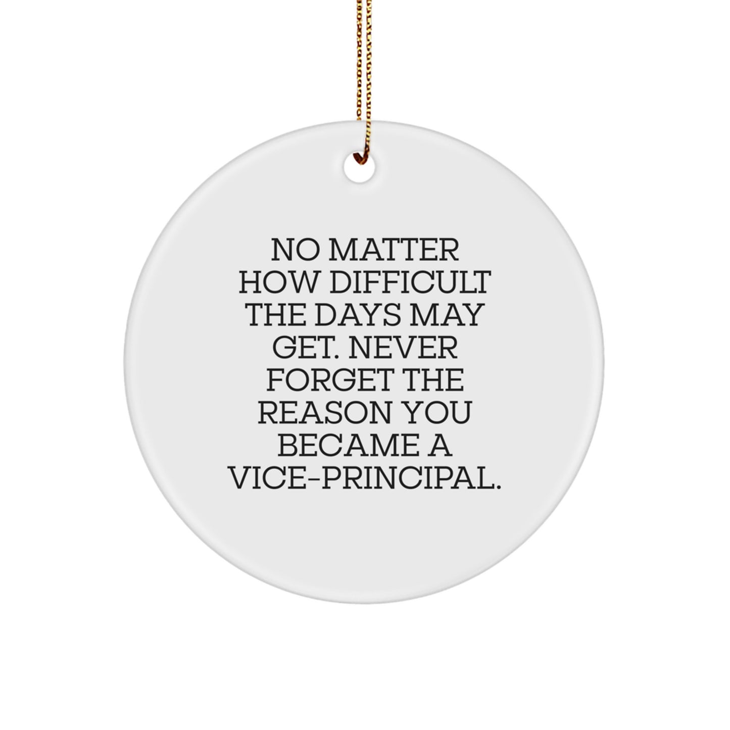 Funny Vice-principal Gifts, Christmas Unique Circle Ornaments with Inspirational Quotes, Gifts from Men, Women, Family to Vice-principal, Men, Women, Friends - Image 1