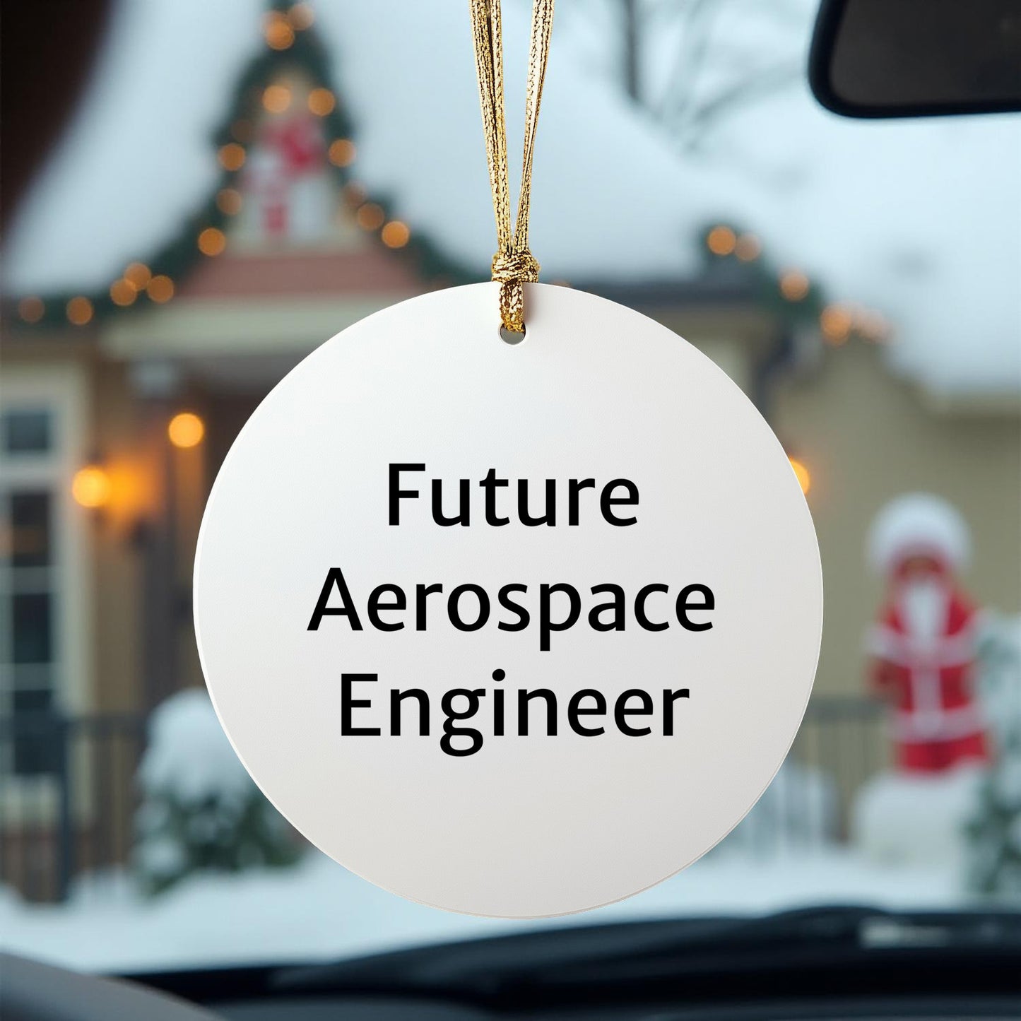 Aerospace Engineer Gifts - 'Future Aerospace Engineer' Circle Ornament for Christmas, Gifts from Family to Future Engineers, Perfect for Office or Home Decor - Mallard Moon