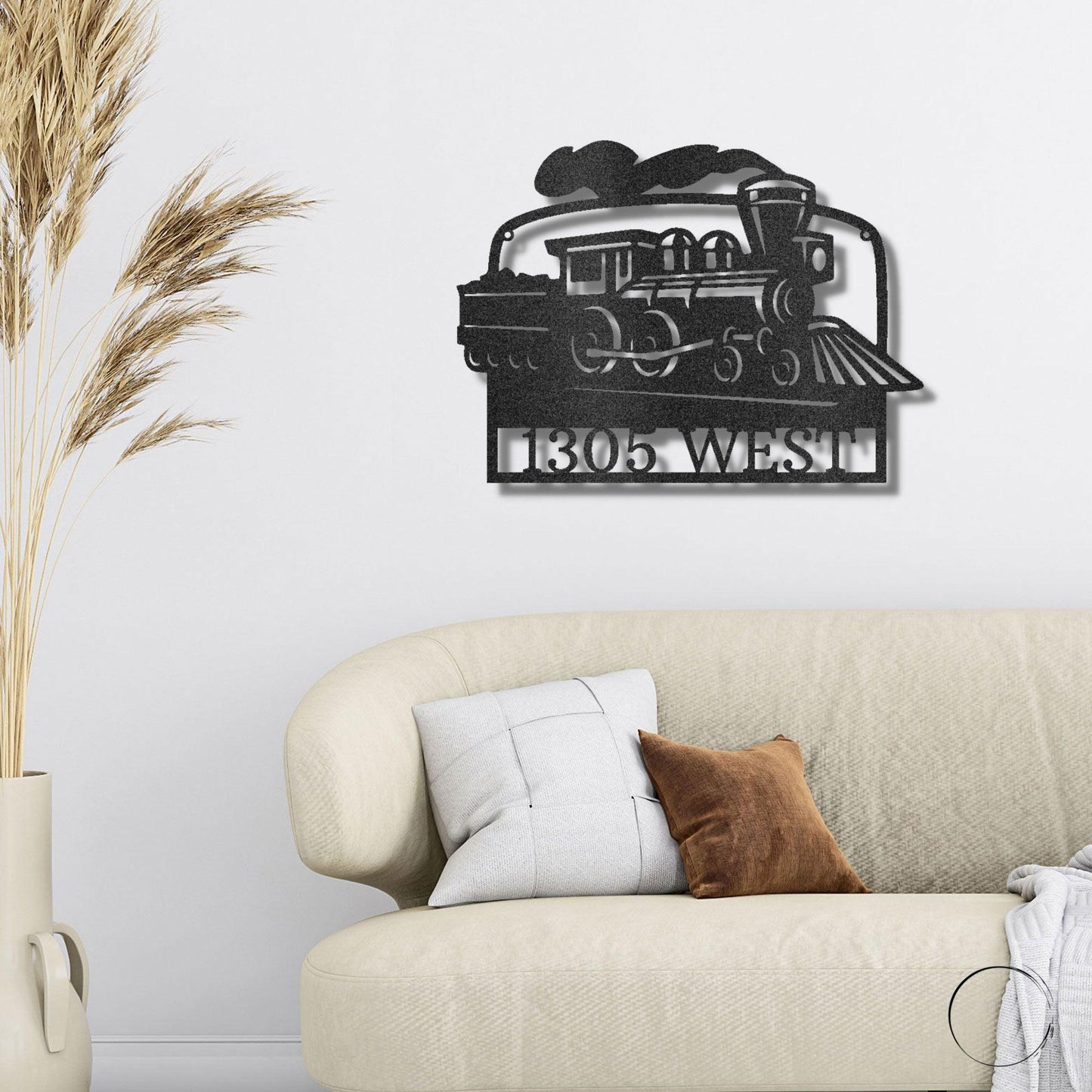 Coal Train Personalized Metal Art Wall Sign - Mallard Moon Gift Shop