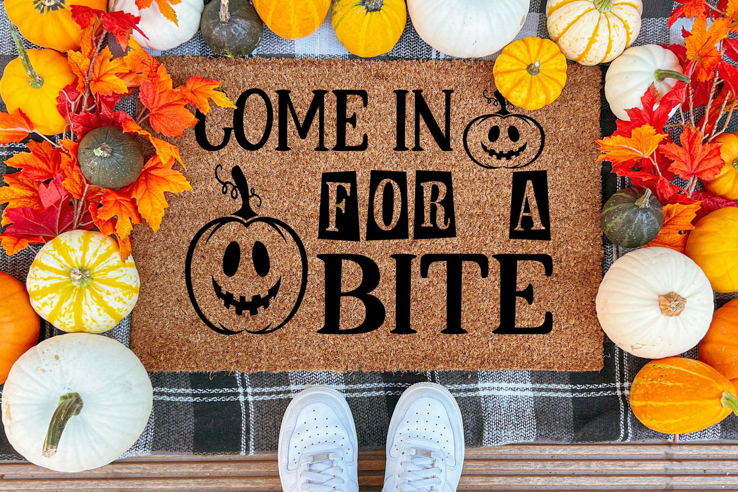 Halloween Outdoor Mat - Come in for a Bite Doormat - Mallard Moon Gift Shop