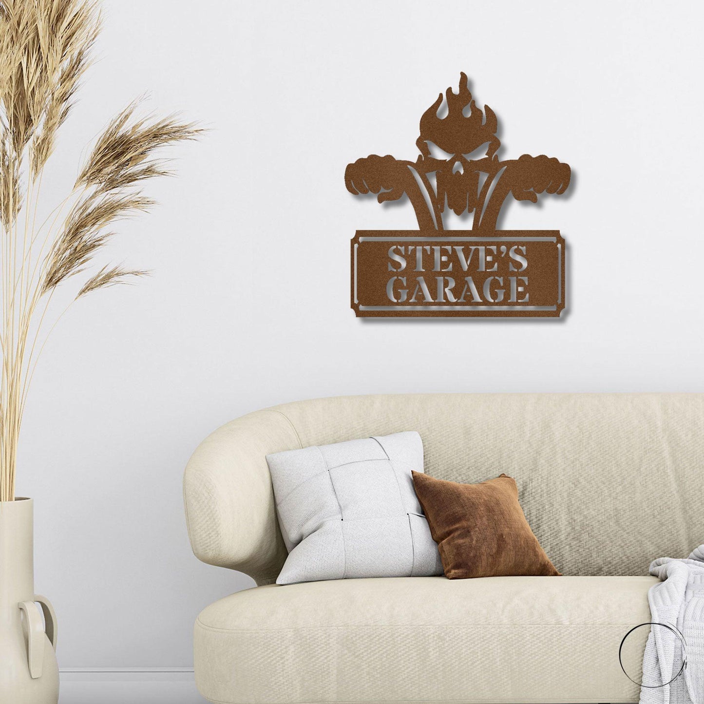 Rough Rider Monogram Personalized Biker Motorcycle Steel Wall Sign Art - Mallard Moon Gift Shop