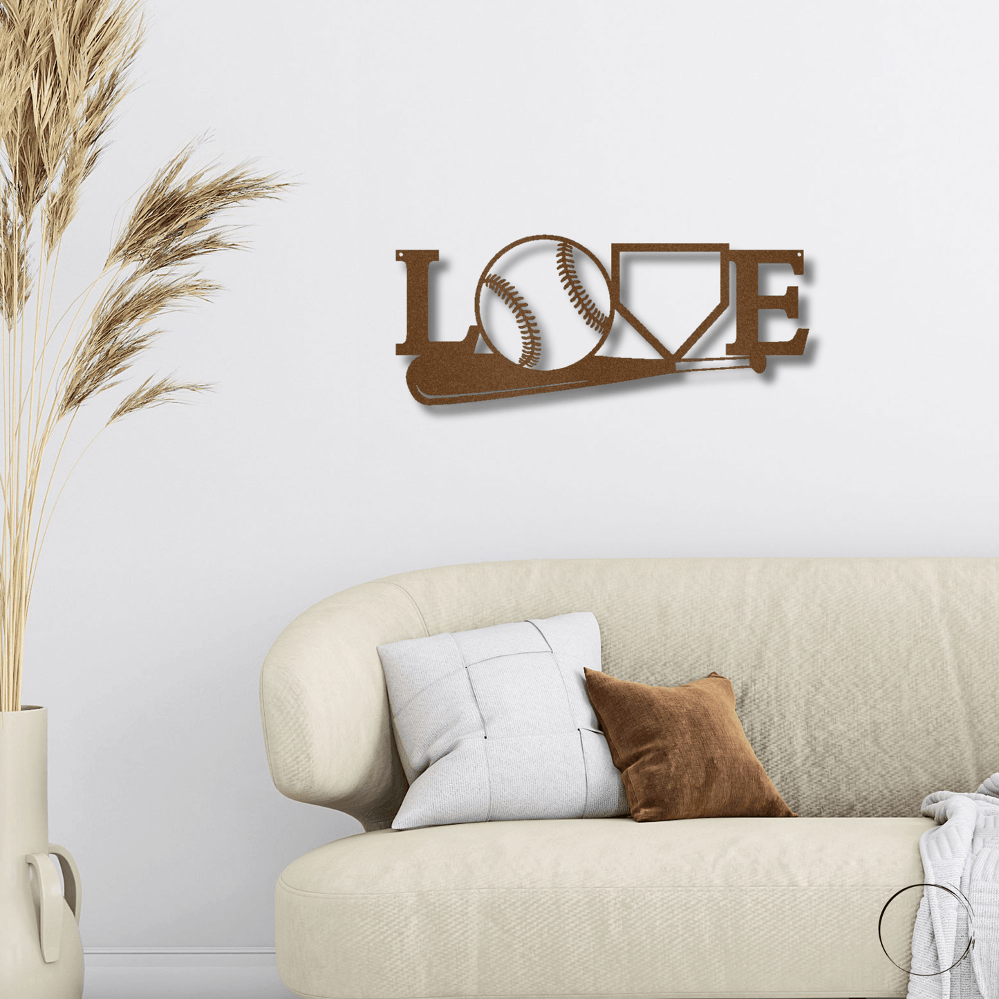 Baseball Love the Game Metal Art Wall Sign - Mallard Moon Gift Shop