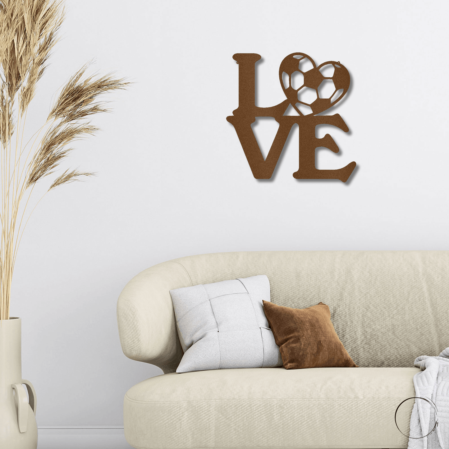 Soccer Love Steel Wall Sign Metal Art - Mallard Moon Gift Shop