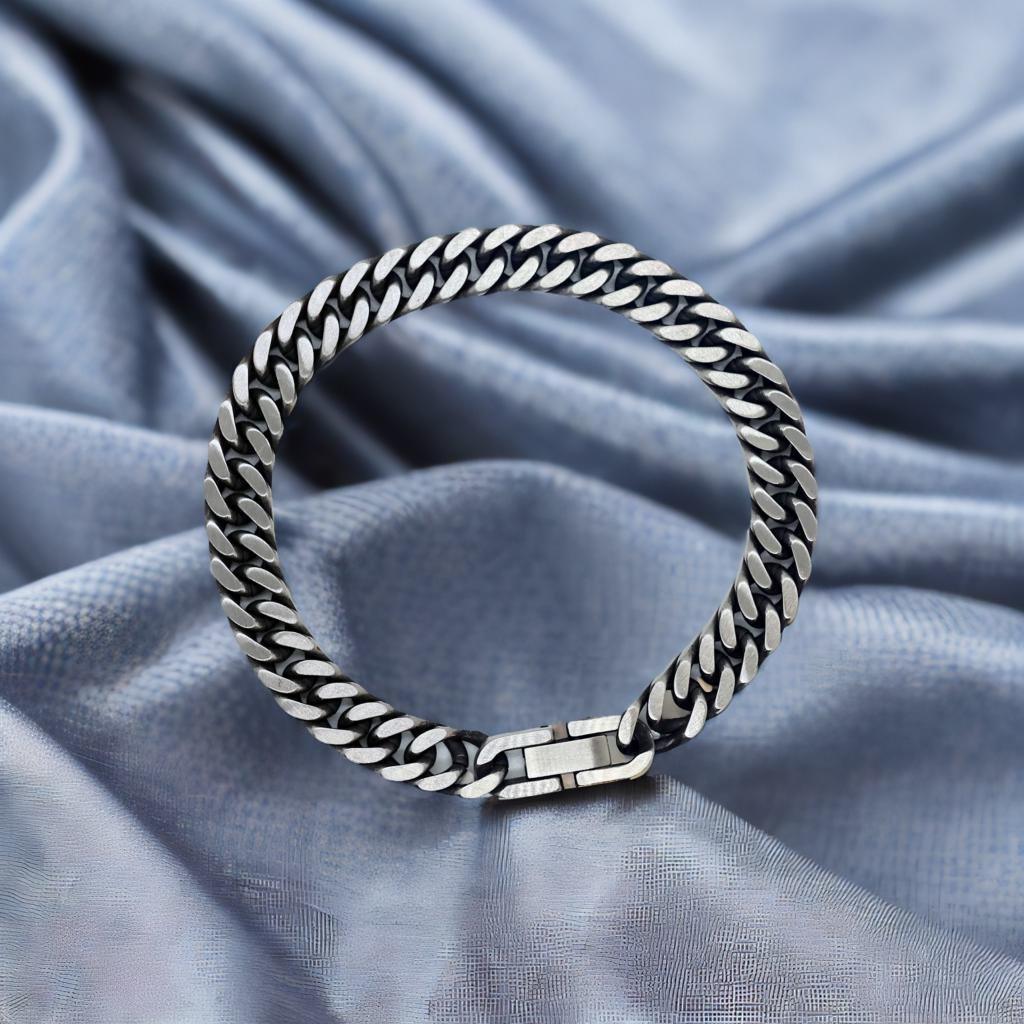 Father Cuban Link Chain Bracelet Motivational Message Card Birthday Christmas Fathers Day Gifts- Life is learning to dance in the rain, finding good in each day. I'm always with you - Mallard Moon Gift Shop