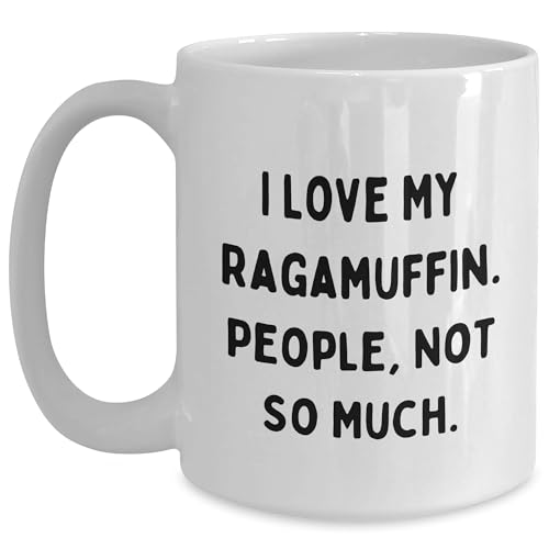 Spring Pet Products I Love My Ragamuffin Cat Gifts Funny White Coffee Mug for Christmas, Perfect for Cat Lovers, 11oz 15oz Ceramic, Microwave, Dishwasher Safe