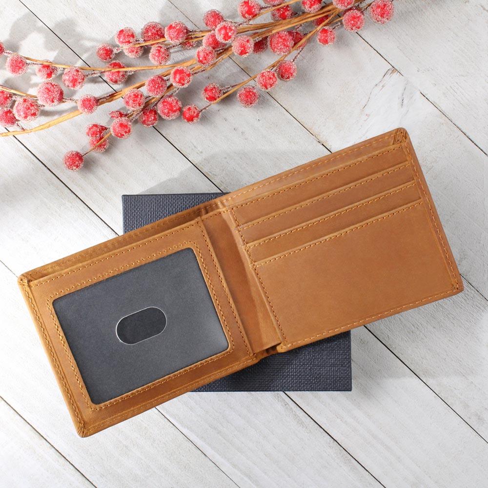 DAD Custom Printed Leather Wallet - Man - Myth - Legend - Mallard Moon Gift Shop
