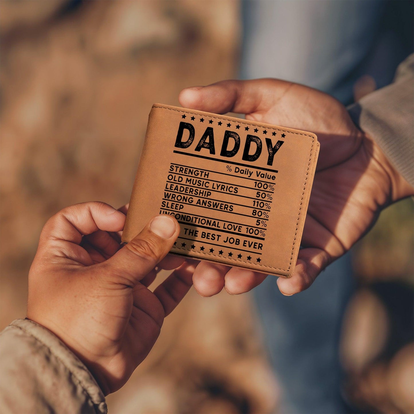 Dad Recipe Leather Wallet Father Gift - Mallard Moon Gift Shop