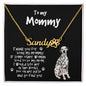Dalmatian Dog Mom Paw Print Name Necklace - Mallard Moon Gift Shop