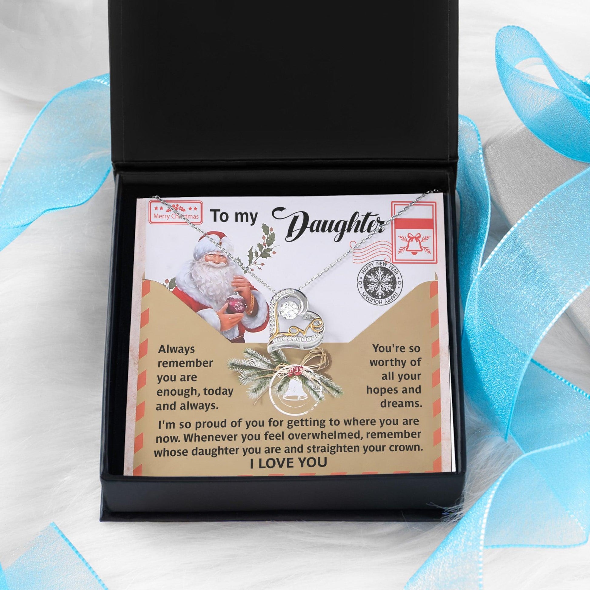 To My Daughter - All Your Hopes and Dreams - Love Dancing Heart Pendant Necklace - Mallard Moon Gift Shop
