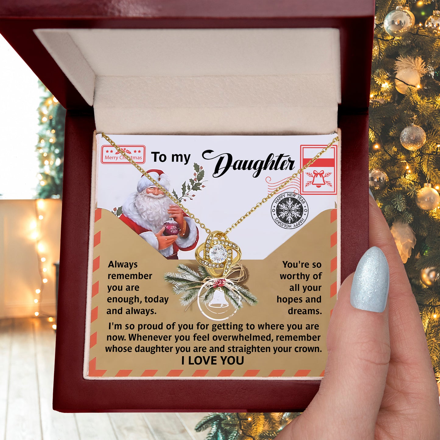 Gift for Daughter - All Your Hopes - Love Knot Pendant Necklace - Mallard Moon Gift Shop