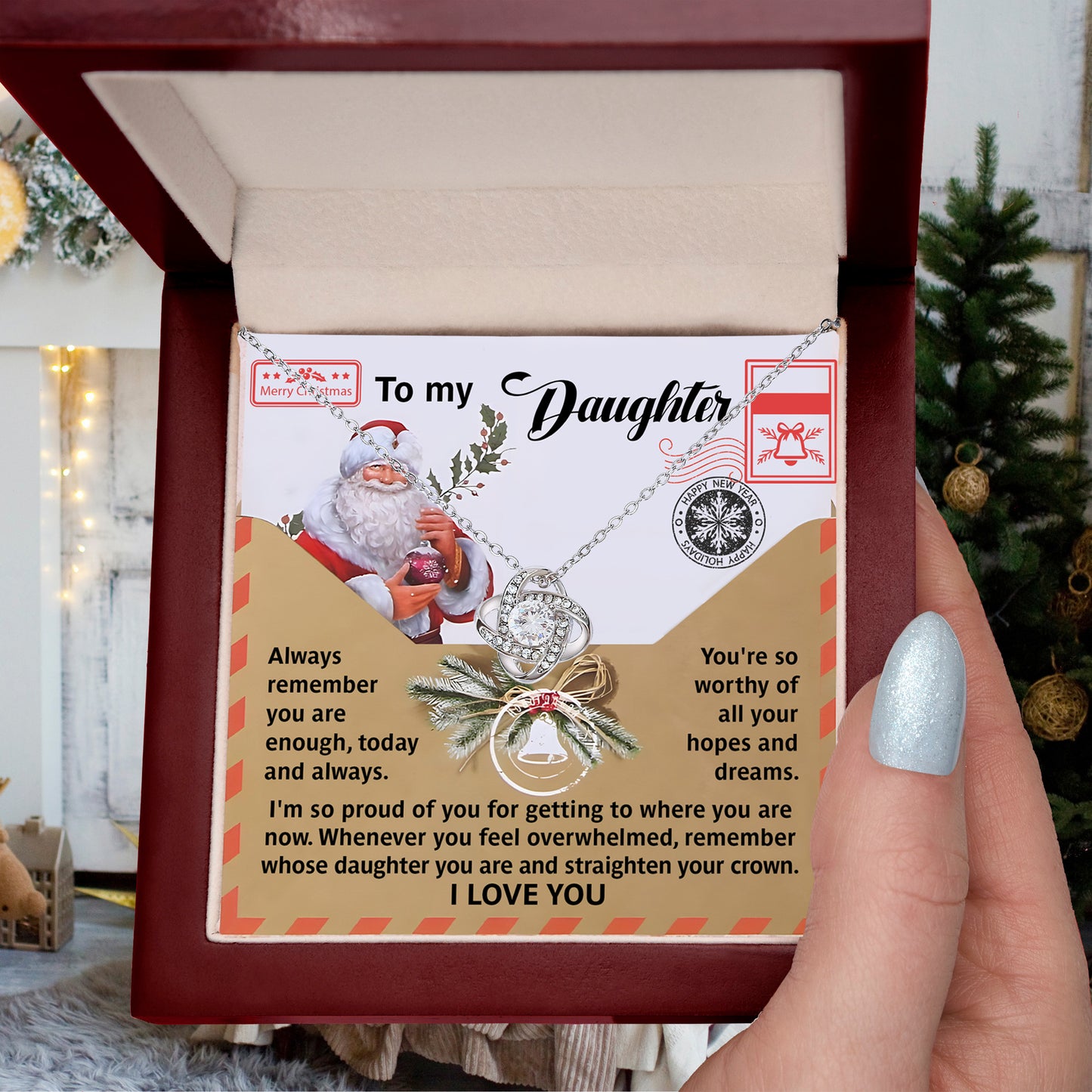 Gift for Daughter - All Your Hopes - Love Knot Pendant Necklace - Mallard Moon Gift Shop