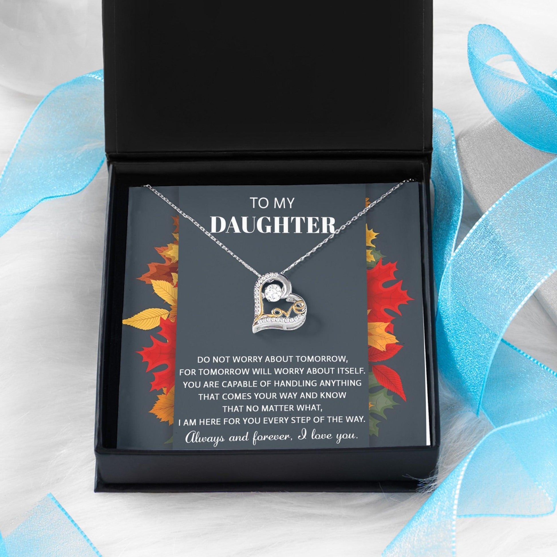 Daughter Birthday, Graduation, Christmas Gift - Comes Your Way - Love Dancing Heart Pendant Necklace - Mallard Moon Gift Shop