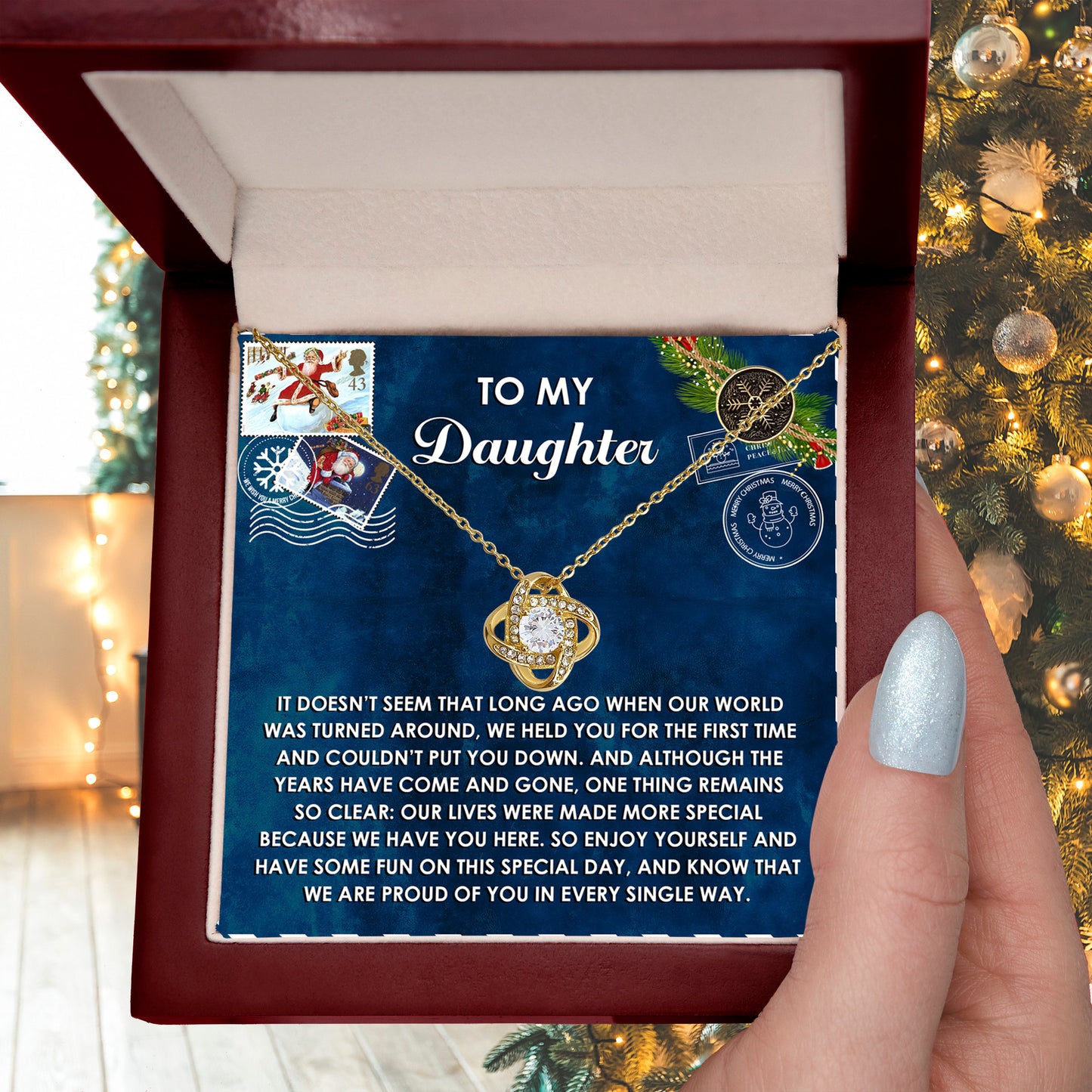 Gift for Daughter - Have You Here - Love Knot Pendant Necklace - Mallard Moon Gift Shop
