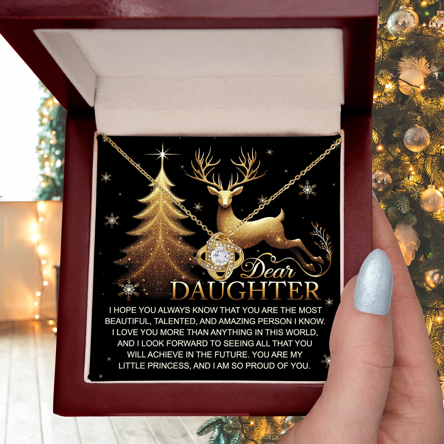 Gift for Daughter - In This World - Love Knot Pendant Necklace - Mallard Moon Gift Shop