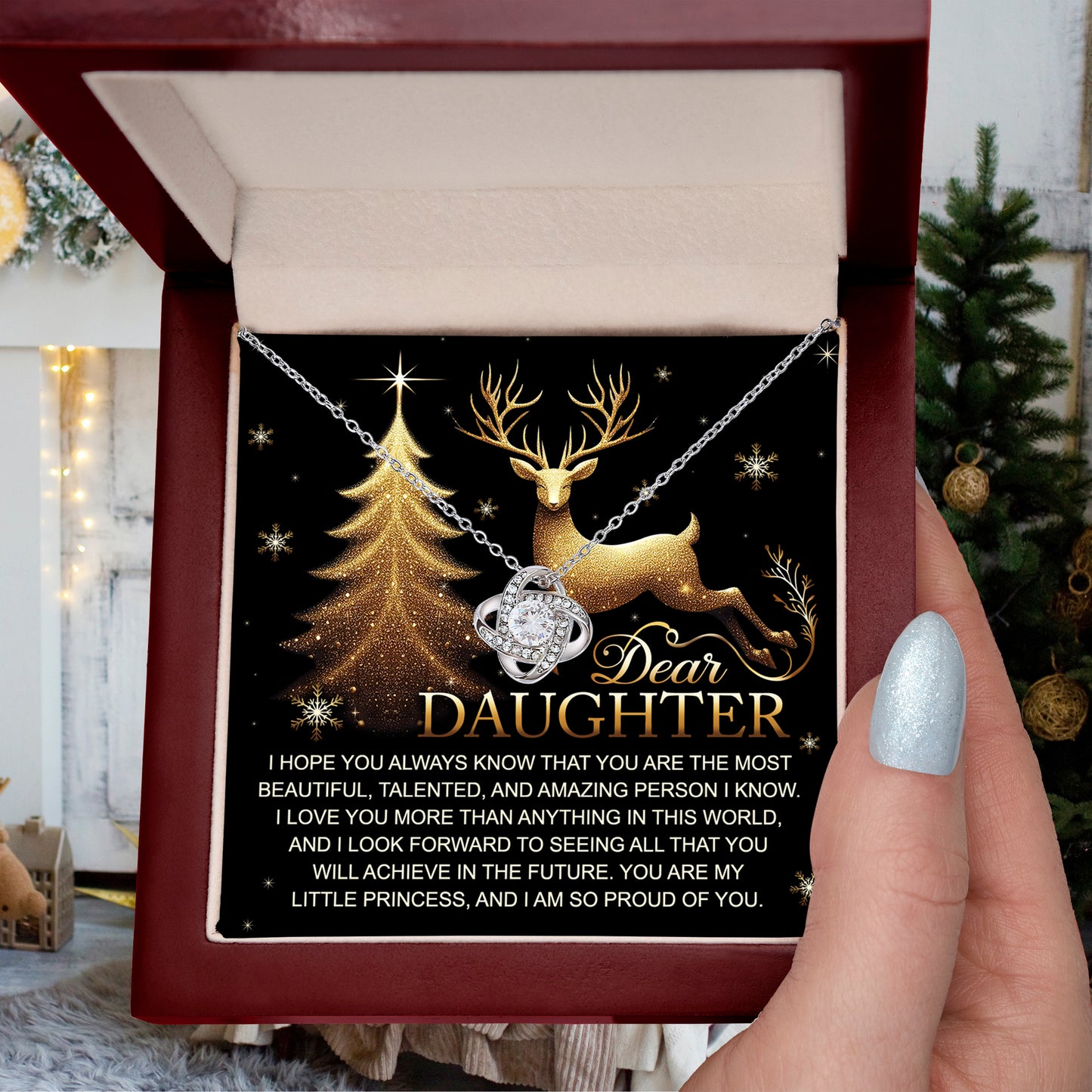 Gift for Daughter - In This World - Love Knot Pendant Necklace - Mallard Moon Gift Shop