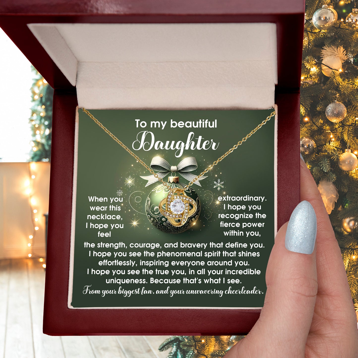 Gift for Daughter - Incredible Uniqueness - Love Knot Pendant Necklace - Mallard Moon Gift Shop