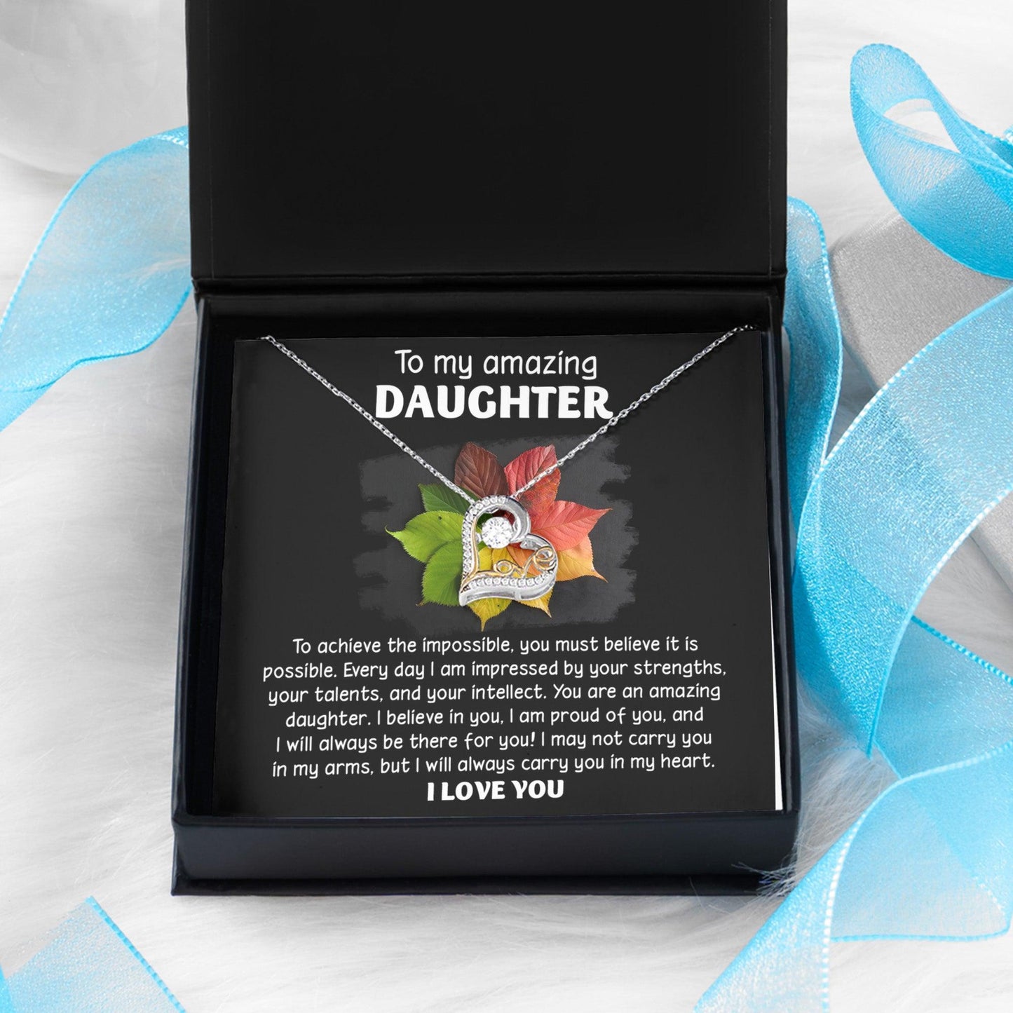 Daughter Birthday, Graduation, Christmas Gift - It Is Possible - Love Dancing Heart Pendant Necklace - Mallard Moon Gift Shop