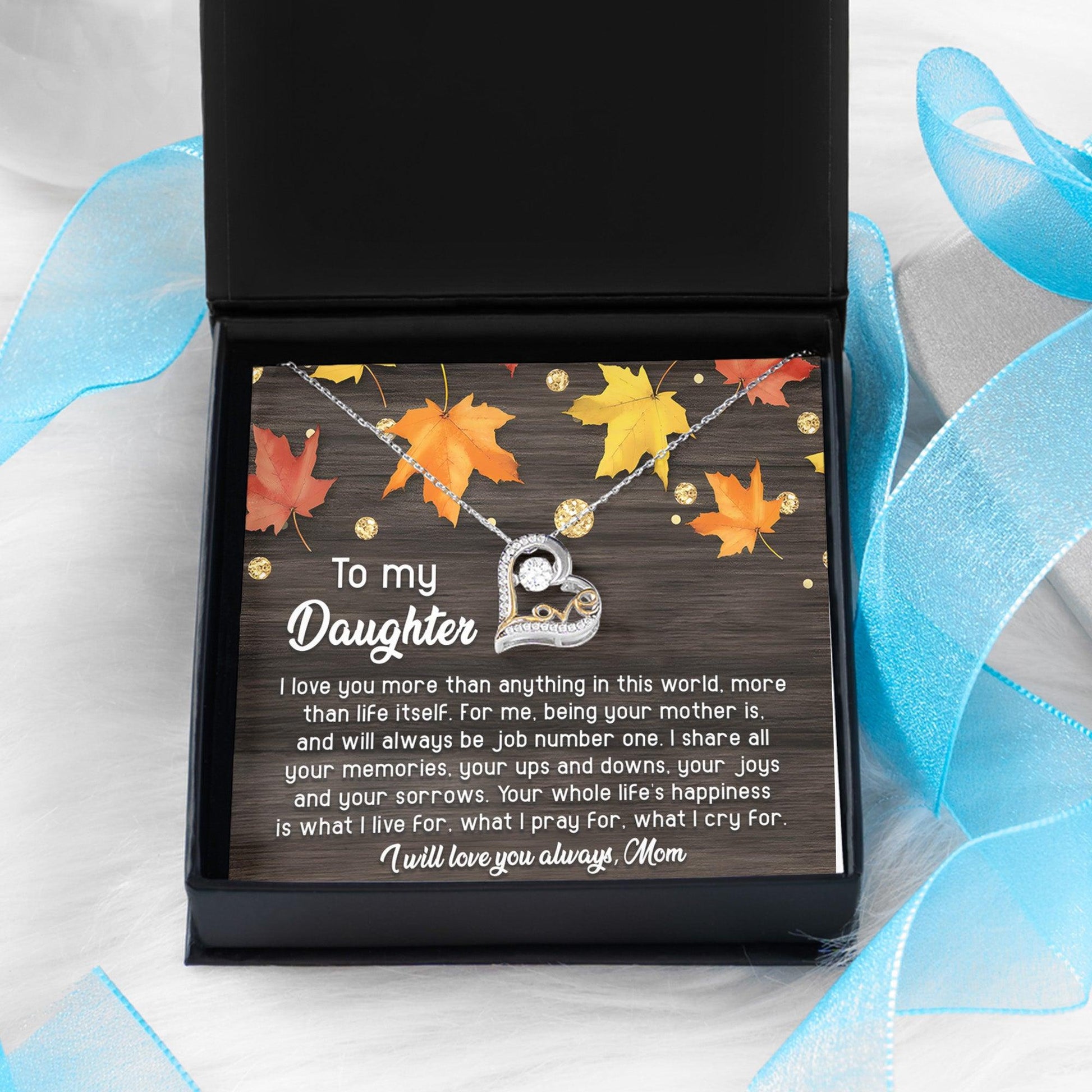 Daughter Birthday, Graduation, Christmas Gift - Job Number One - Love Dancing Heart Pendant Necklace - Mallard Moon Gift Shop